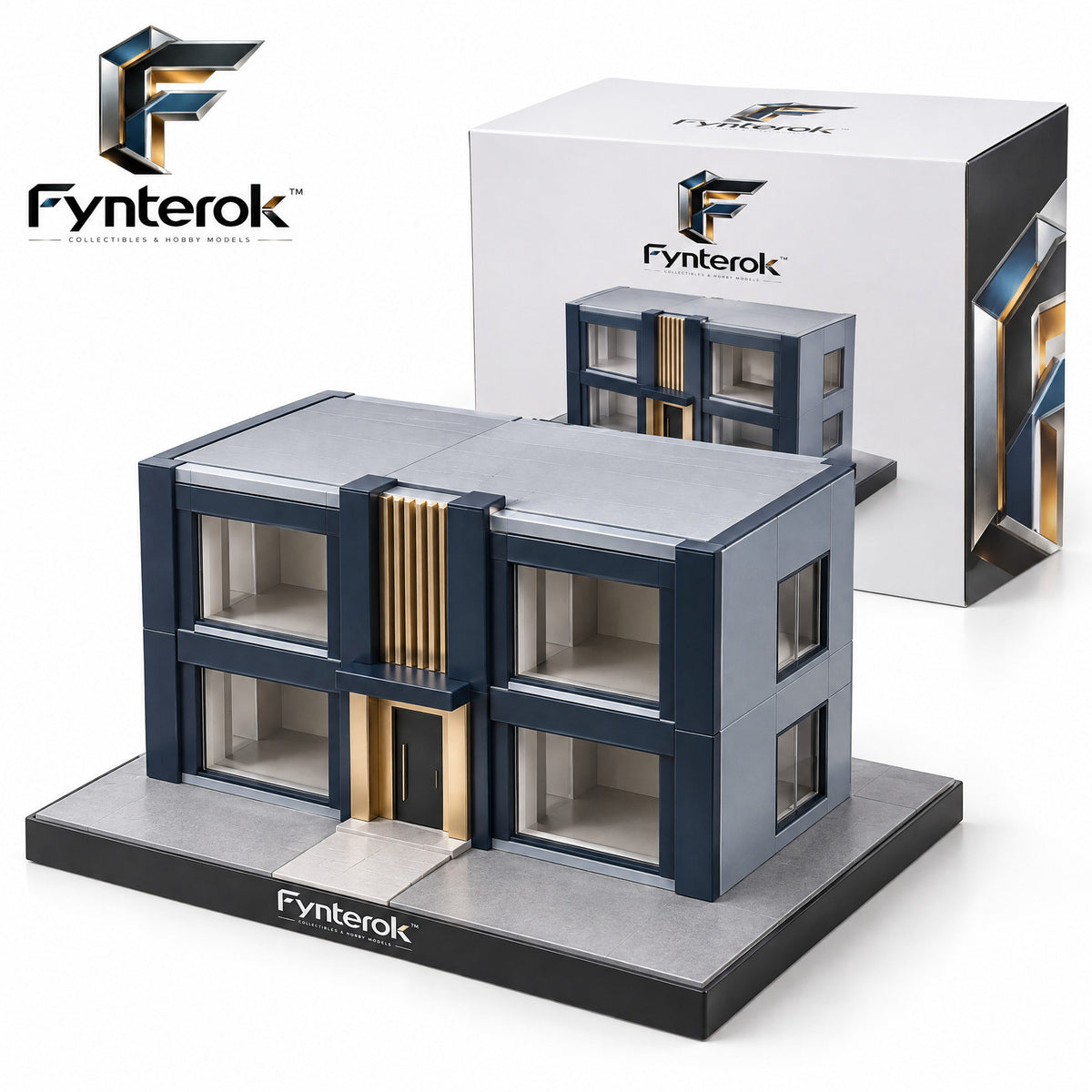 Fynterok™ MiniBuild Architecture Model – Detailed Miniature Building Kit for Hobbyists, Collectors, Creators & Home Display