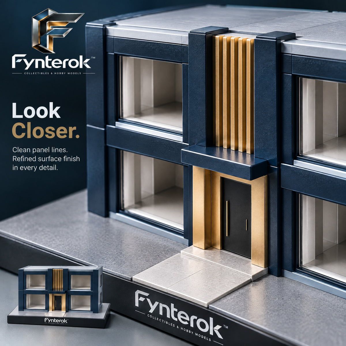 Fynterok™ MiniBuild Architecture Model – Detailed Miniature Building Kit for Hobbyists, Collectors, Creators & Home Display