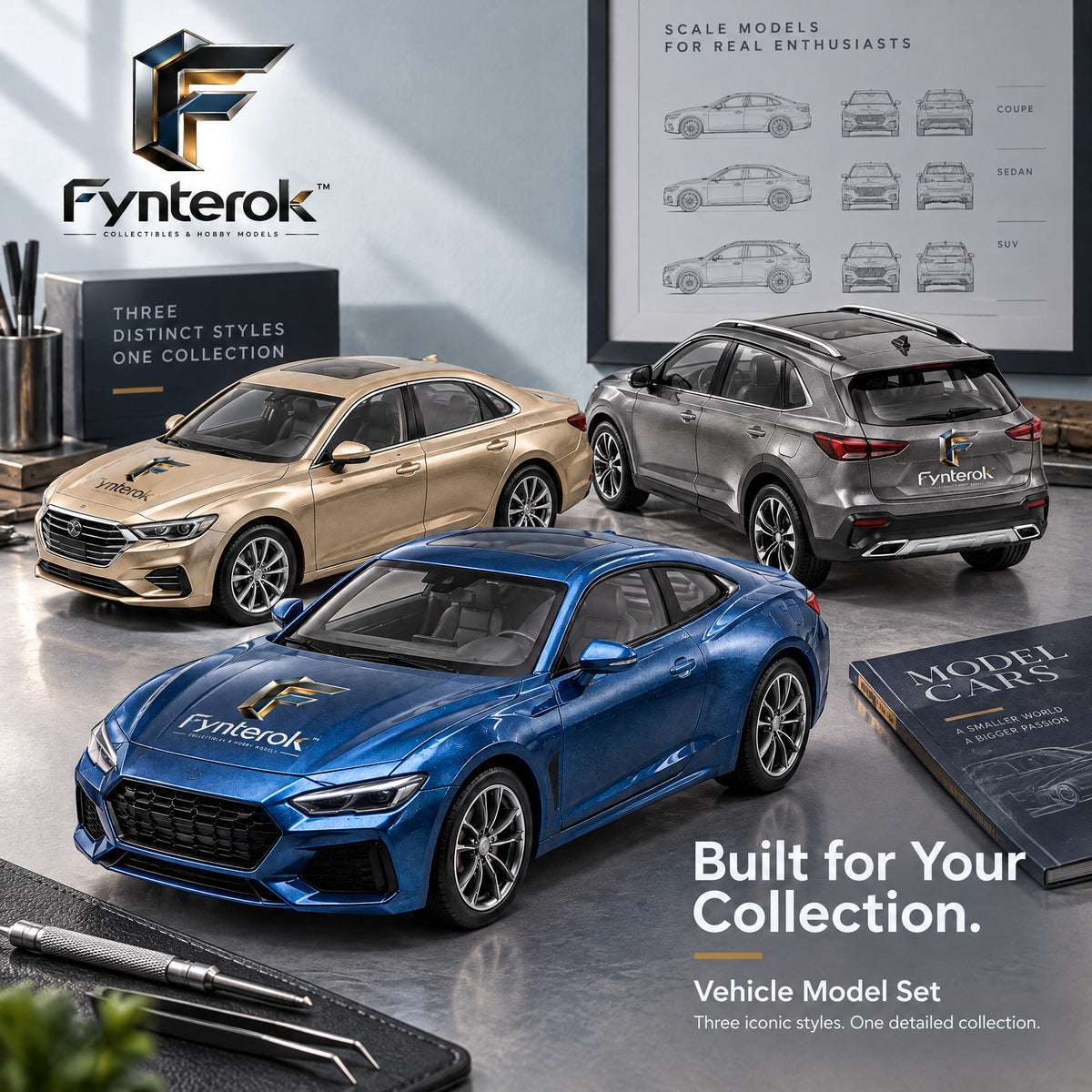 Fynterok™ AutoCraft Vehicle Model Kit – Detailed DIY Vehicle Assembly Set for Hobby Builders, Collectors, Students & Creative Enthusiasts