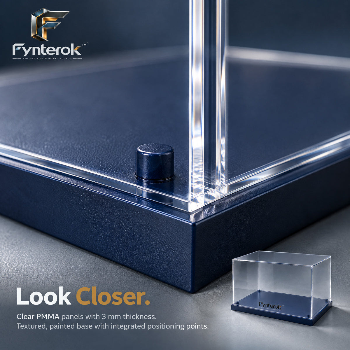 Fynterok™ ClearView Display Case – Transparent Protective Showcase Box for Model Collections, Crafts, Figures & Creative Displays