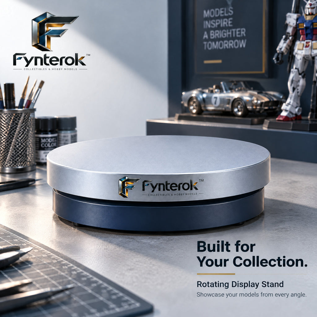 Fynterok™ SpinShow Display Platform – Rotating Showcase Stand for Model Collections, Crafts, Figures & Creative Displays