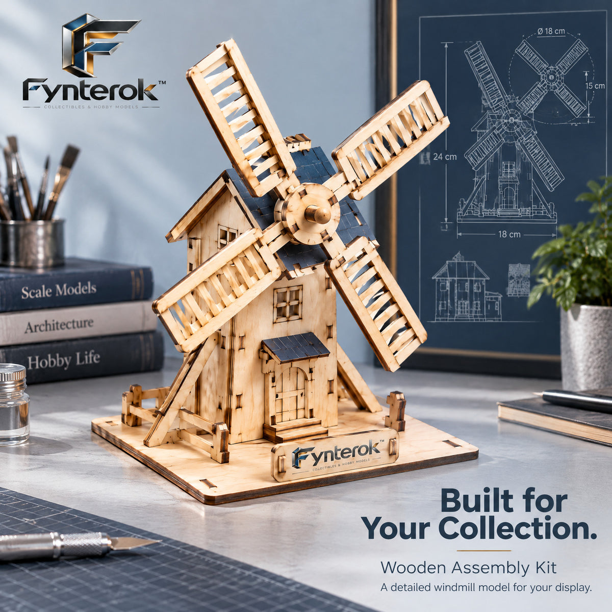 Fynterok™ WoodCraft Assembly Kit – Creative Wooden Building Set for DIY Makers, Hobby Builders, Collectors & Craft Enthusiasts