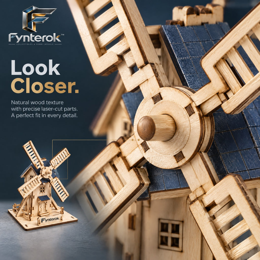 Fynterok™ WoodCraft Assembly Kit – Creative Wooden Building Set for DIY Makers, Hobby Builders, Collectors & Craft Enthusiasts