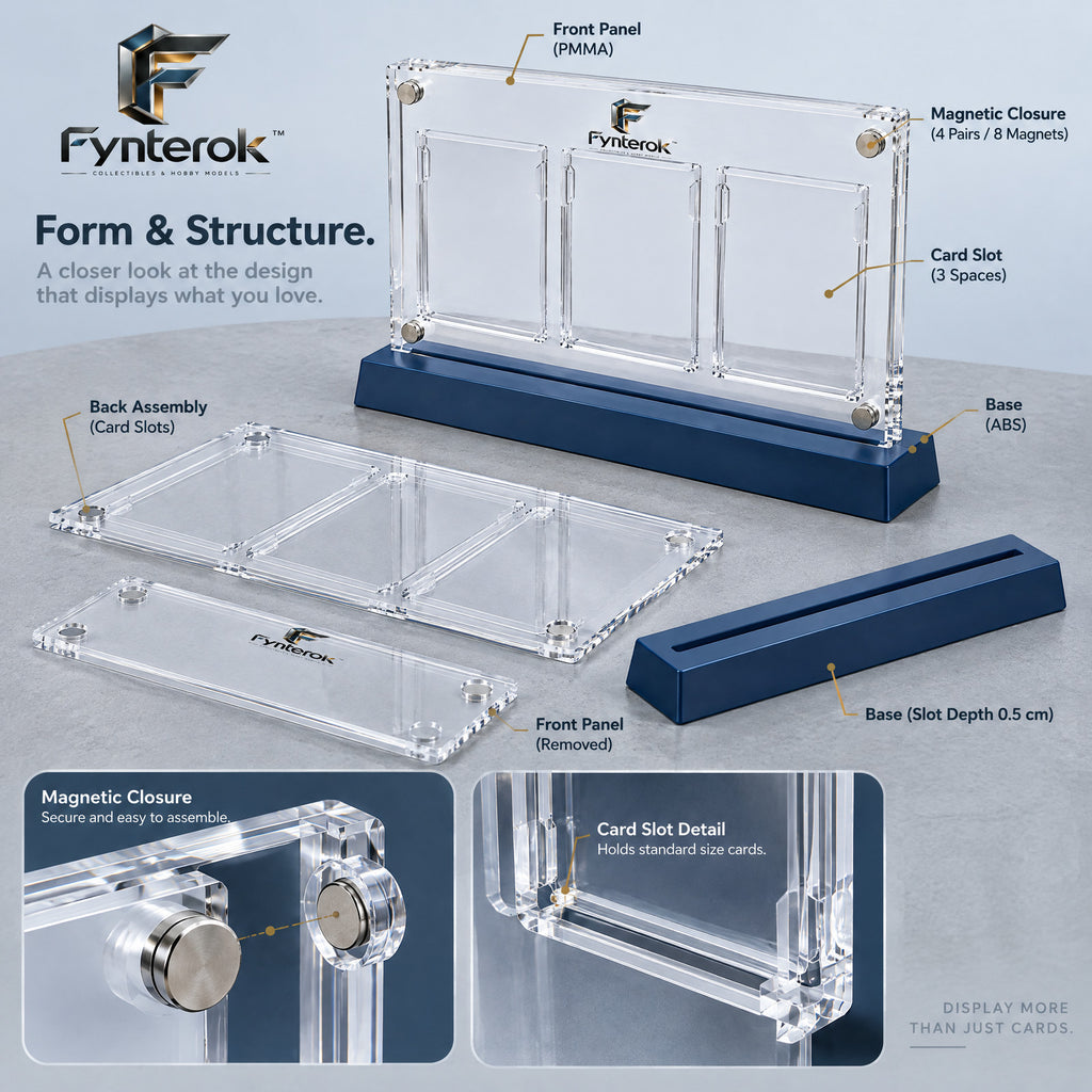 Fynterok™ CardVault Display Frame – Premium Collectible Card Showcase Frame for Collectors, Hobbyists & Creative Displays