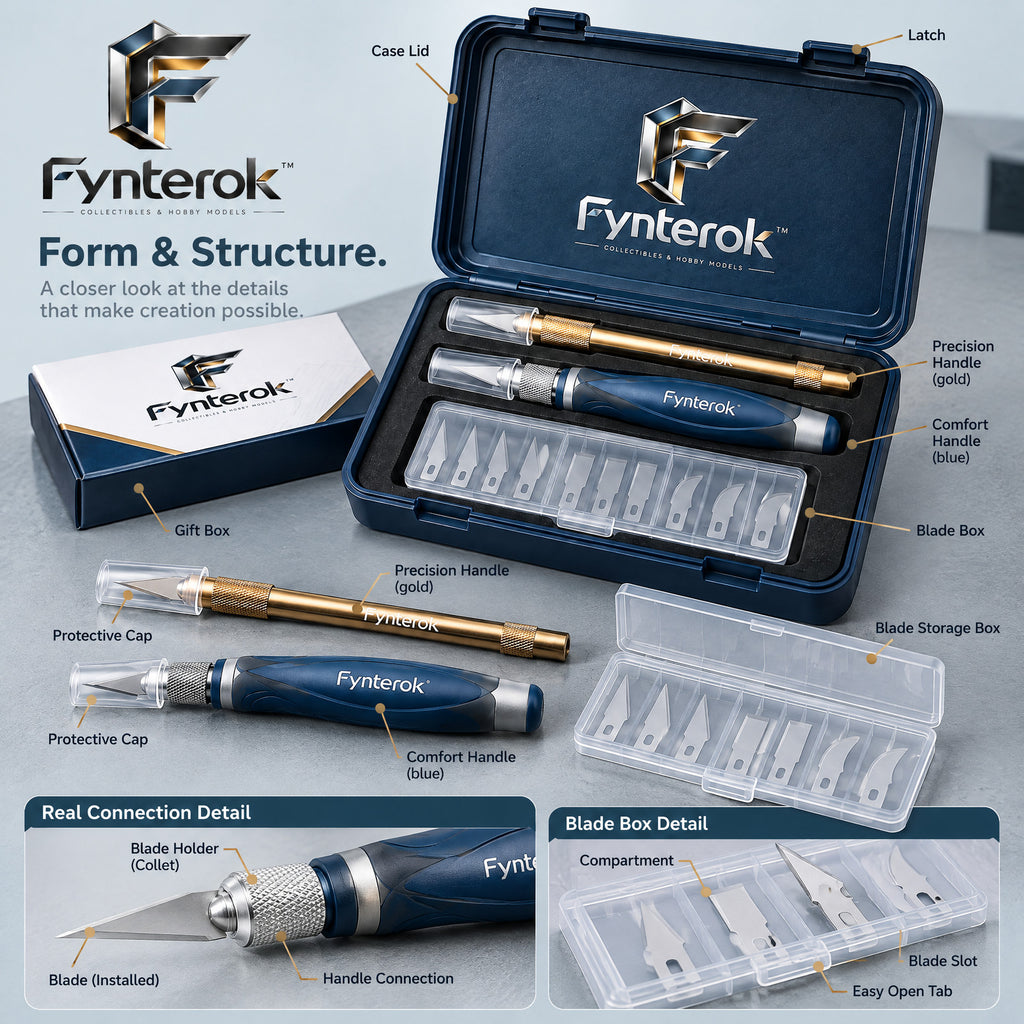 Fynterok™ PrecisionCraft Model Tool Kit – Professional Cutting Tool Set for Model Building, Crafting, Hobby Projects & Creative Work