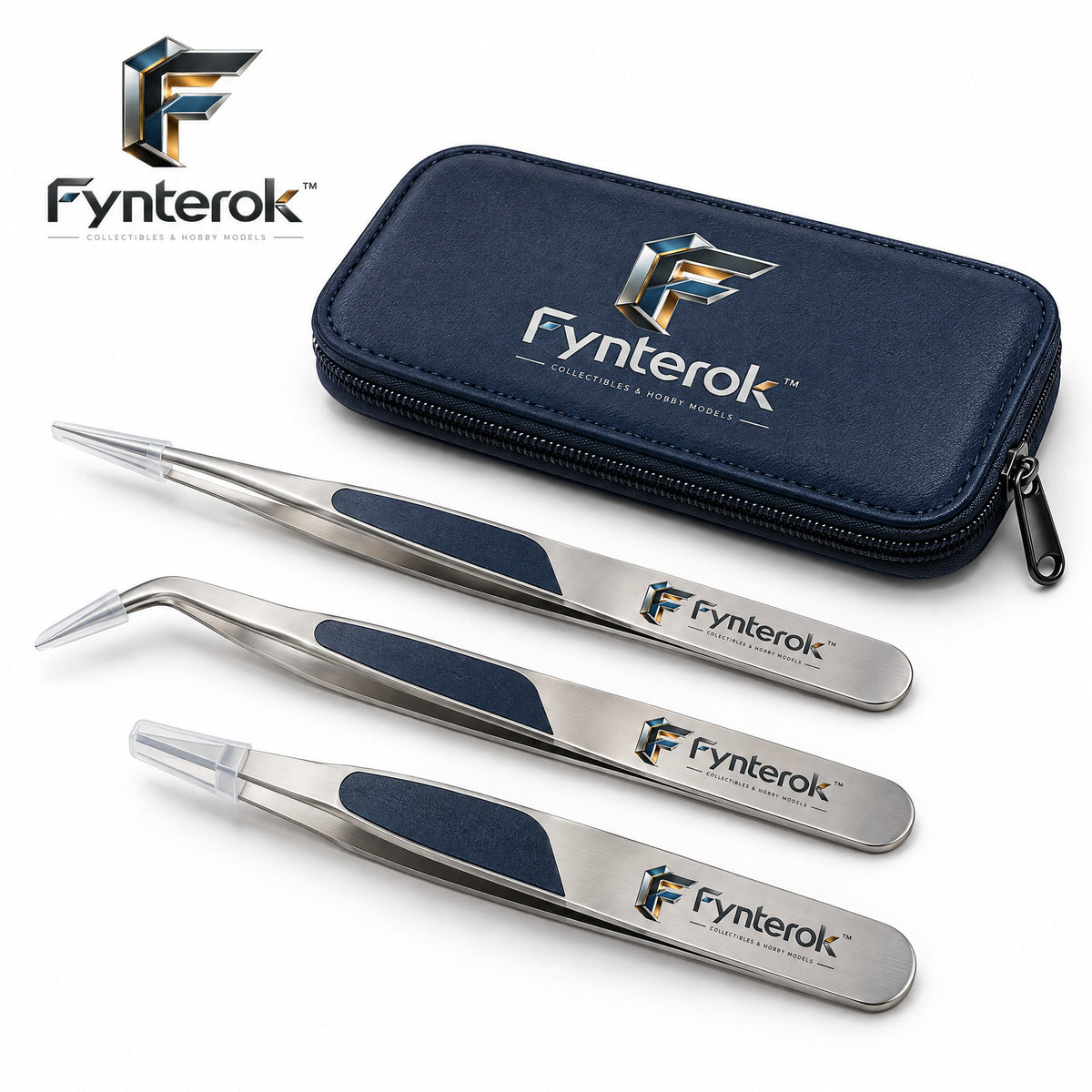 Fynterok™ PrecisionGrip Model Tweezers – Fine Detail Handling Tool for Model Building, Miniature Assembly, Crafting & Creative Projects