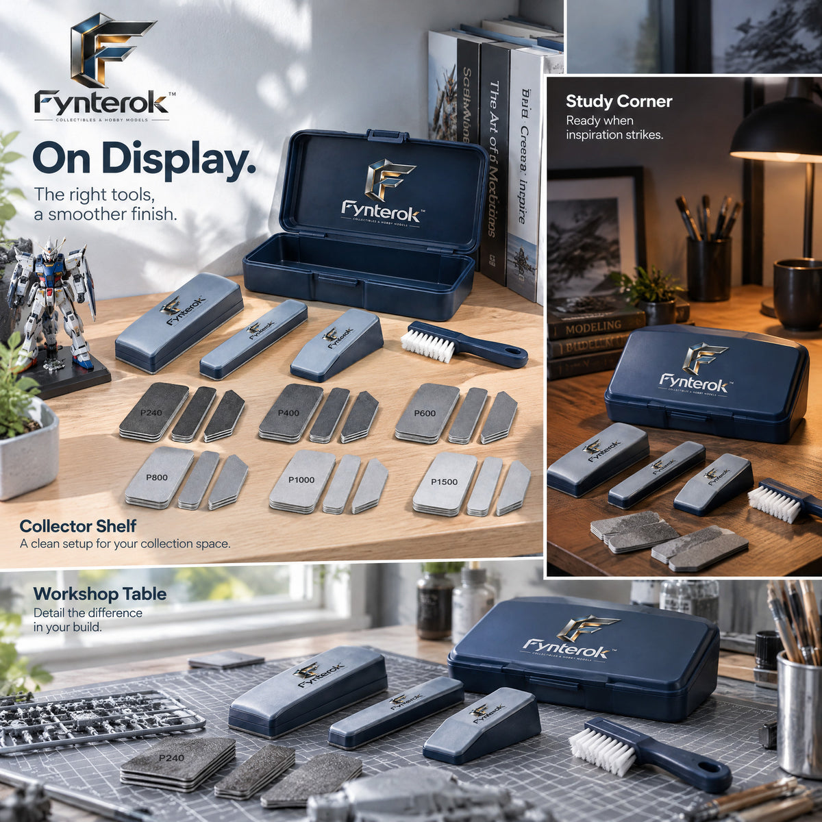 Fynterok™ SurfacePro Model Finishing Kit – Precision Sanding Tools for Model Building, Crafting, Miniatures & Creative Projects